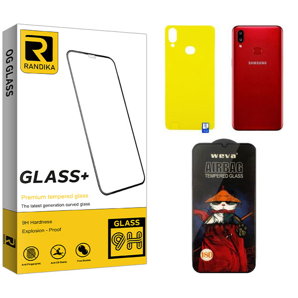 محافظ صفحه نمایش راندیکا مدل Randika ProAirbag مناسب برای گوشی موبایل سامسونگ Galaxy A10s  به همراه محافظ پشت گوشی