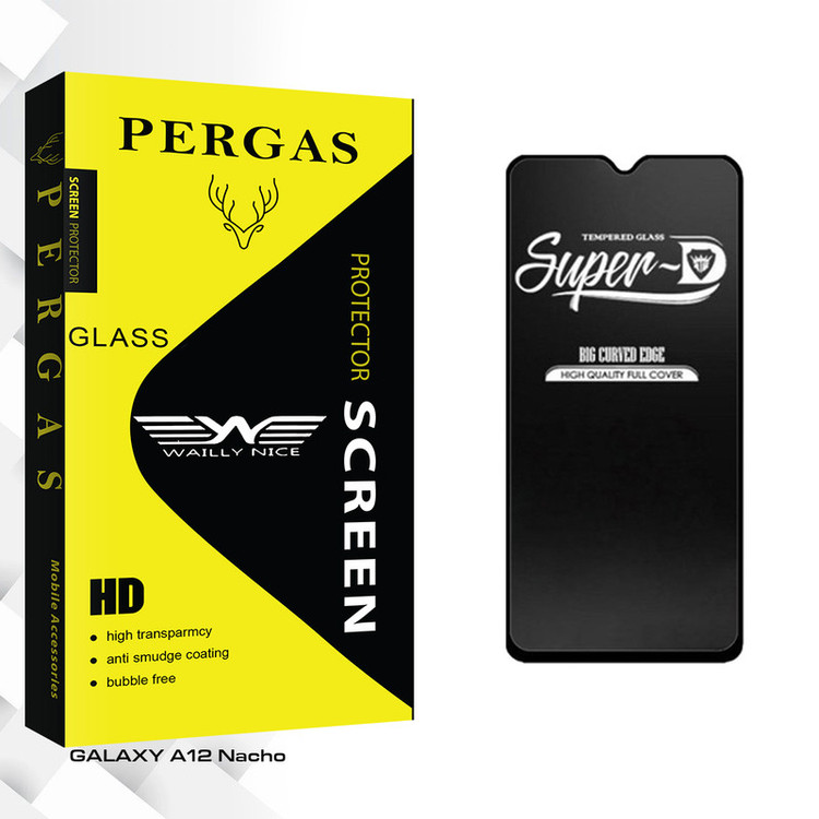 محافظ صفحه نمایش شیشه ای وایلی نایس مدل Pergas Glass Super-D مناسب برای گوشی موبایل سامسونگ GALAXY A12 Nacho