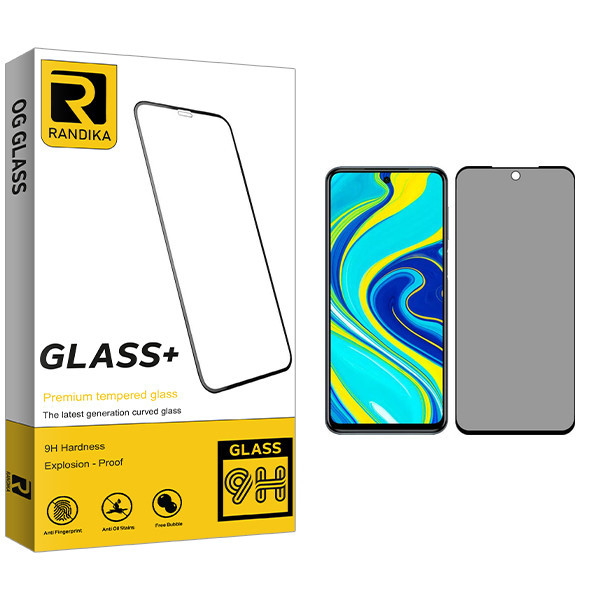 محافظ صفحه نمایش حریم شخصی راندیکا مدل GLD مناسب برای گوشی موبایل Redmi Note 9 Pro