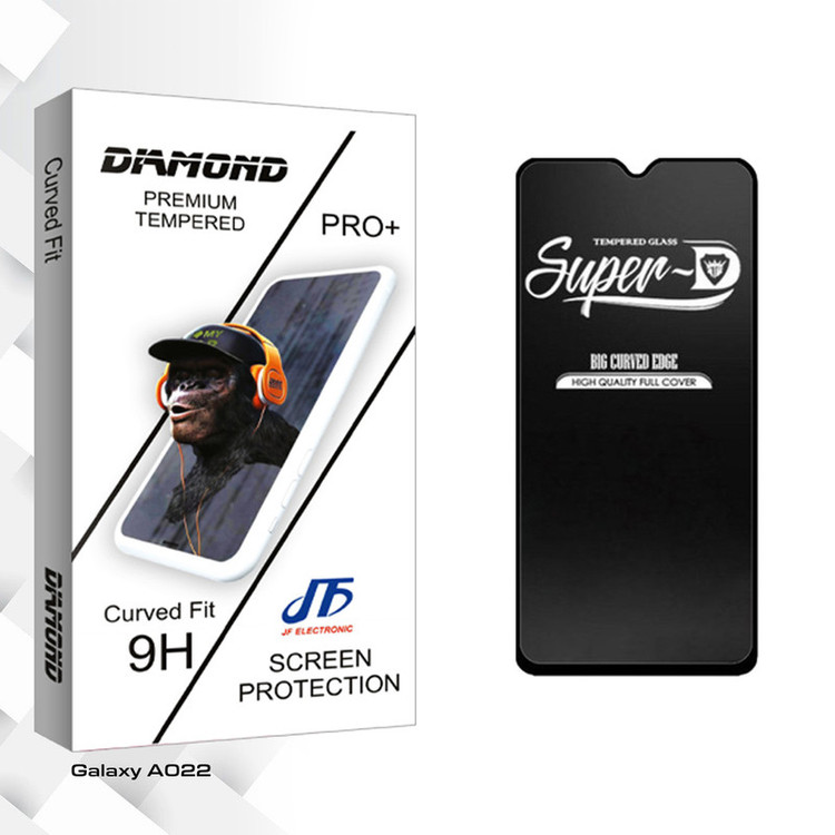 محافظ صفحه نمایش شیشه ای جی اف مدل Diamond Glass Super-D مناسب برای گوشی موبایل سامسونگ Galaxy A022