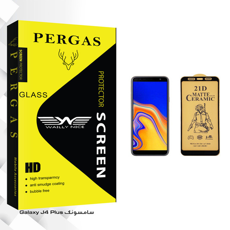 محافظ صفحه نمایش سرامیکی وایلی نایس مدل Pergas Glass مناسب برای گوشی موبایل سامسونگ Galaxy J4 Plus