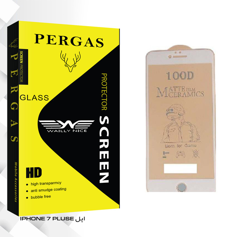 محافظ صفحه نمایش مات وایلی نایس مدل Pergas Glass مناسب برای گوشی موبایل اپل IPHONE 7 PLUSE