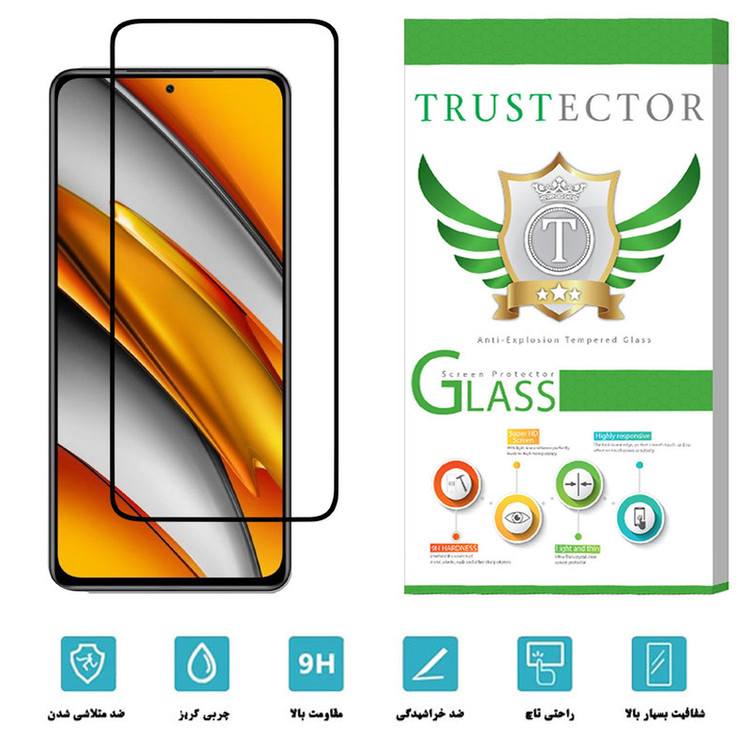 محافظ صفحه نمایش سرامیکی تراستکتور مدل CRT-Glass مناسب برای گوشی موبایل شیائومی Poco F3