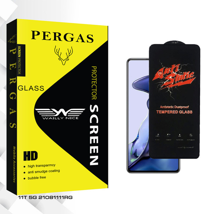 محافظ صفحه نمایش شیشه ای وایلی نایس مدل Pergas Glass AntiStatic مناسب برای گوشی موبایل شیائومی 11T 5G 21081111RG