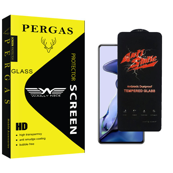 محافظ صفحه نمایش شیشه ای وایلی نایس مدل Pergas Glass AntiStatic مناسب برای گوشی موبایل شیائومی 11T 5G 21081111RG