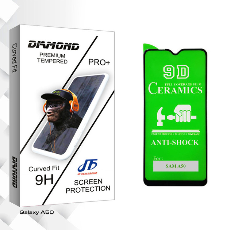 محافظ صفحه نمایش 9D جی اف مدل Diamond glass مناسب برای گوشی موبایل سامسونگ Galaxy A50