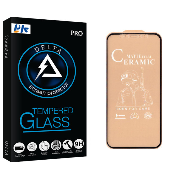 محافظ صفحه نمایش سرامیکی پی کی مدل Delta Glass مناسب برای گوشی موبایل اپل iPhone 11 Pro Max