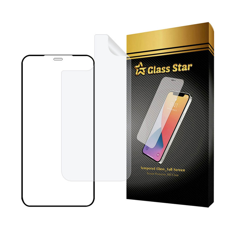محافظ صفحه نمایش گلس استار مدل FUNABKGS مناسب برای گوشی موبایل اپل iPhone 12 Pro به همراه محافظ پشت گوشی