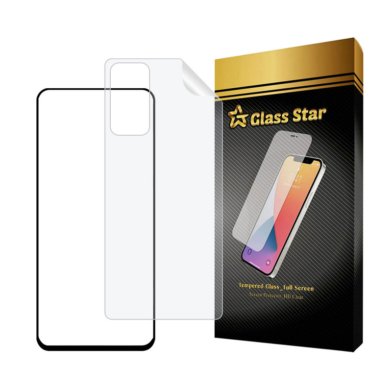 محافظ صفحه نمایش گلس استار مدل FUNABKGS مناسب برای گوشی موبایل شیائومی Redmi Note 12 Pro 4G به همراه محافظ پشت گوشی