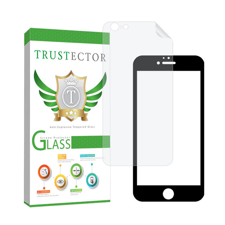 محافظ صفحه نمایش سرامیکی شفاف تراستکتور مدل CERAMICNANOTR مناسب برای گوشی موبایل اپل iPhone 6s Plus / 6 Plus به همراه محافظ پشت گوشی