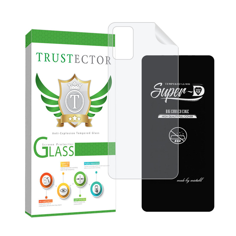 محافظ صفحه نمایش تراستکتور مدل SUPNABKTR مناسب برای گوشی موبایل سامسونگ Galaxy M31s به همراه محافظ پشت گوشی