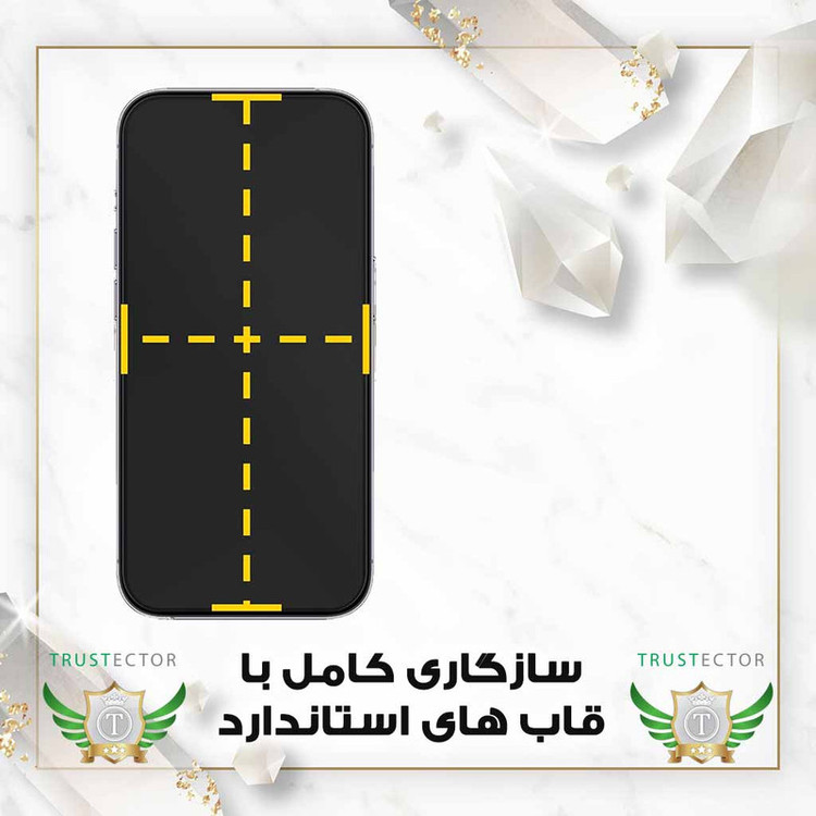 محافظ صفحه نمایش تراستکتور مدل FULLPRIVNANOT مناسب برای گوشی موبایل اپل iPhone 12 Pro Max به همراه محافظ پشت گوشی