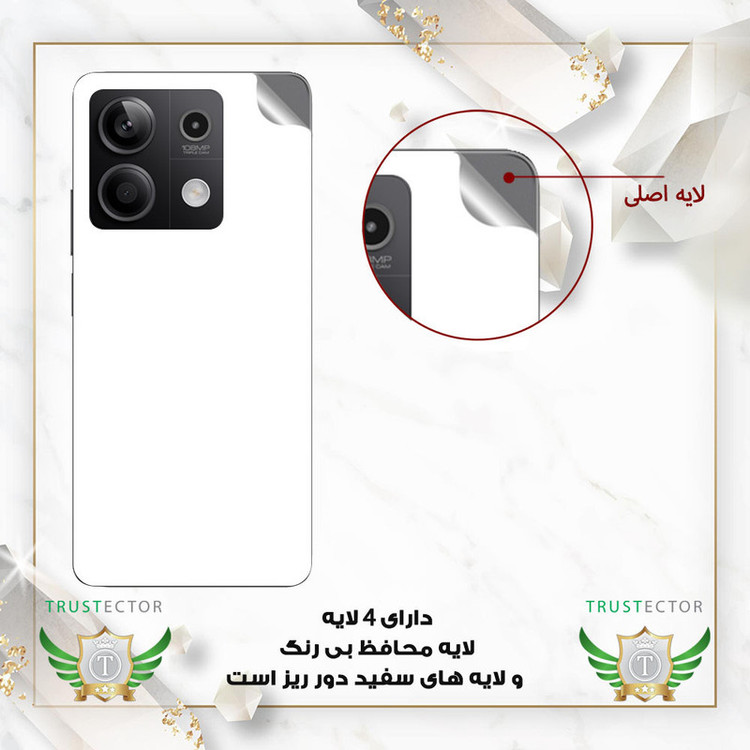 محافظ صفحه نمایش تراستکتور مدل SUPNABKTR مناسب برای گوشی موبایل شیائومی Poco F4 / Redmi K40S / Redmi K50 به همراه محافظ پشت گوشی هیدروژل