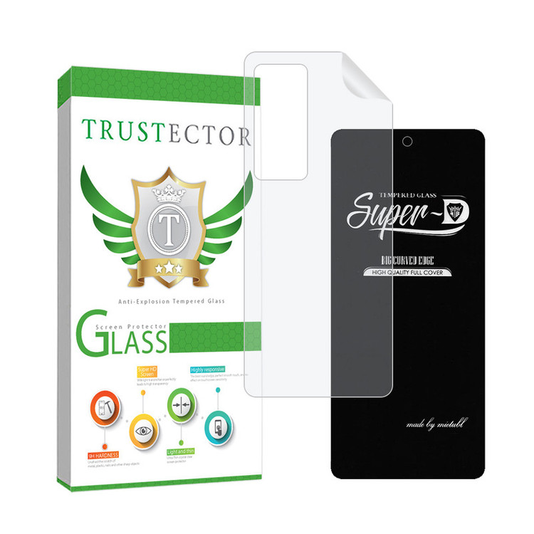 محافظ صفحه نمایش تراستکتور مدل SUPNABKTR مناسب برای گوشی موبایل شیائومی 12T Pro / 12T / Redmi K50 Ultra به همراه محافظ پشت گوشی هیدروژل