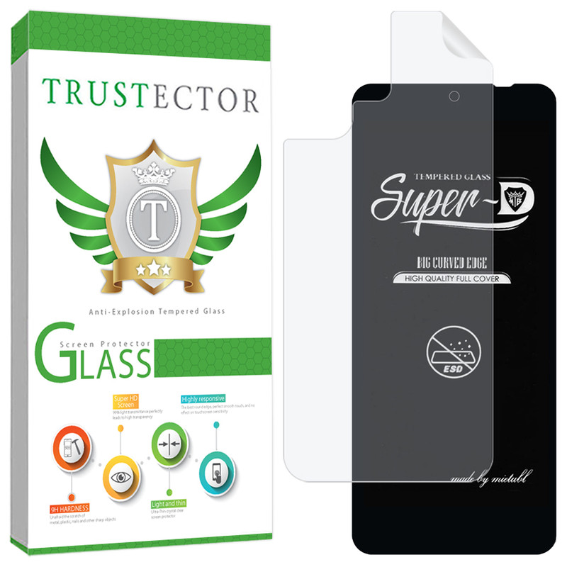 محافظ صفحه نمایش تراستکتور مدل SUNT مناسب برای گوشی موبایل شیائومی Redmi Note 12 4G به همراه محافظ پشت گوشی