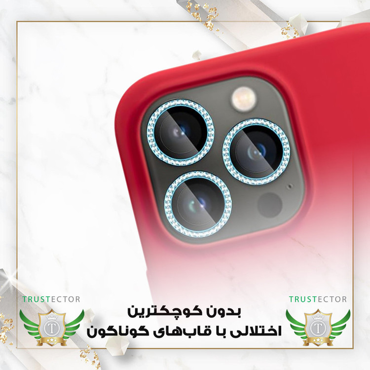 محافظ لنز دوربین شیشهای تراستکتور مدل NRIT20 مناسب برای گوشی موبایل اپل iPhone 13 Pro