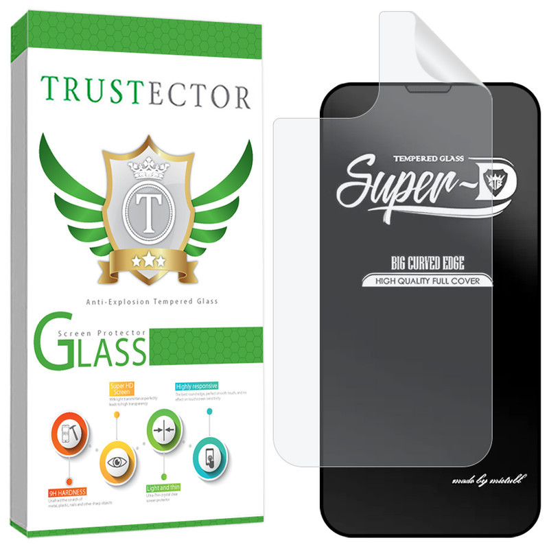 محافظ صفحه نمایش تراستکتور مدل SUNT مناسب برای گوشی موبایل اپل iPhone 14 به همراه محافظ پشت گوشی
