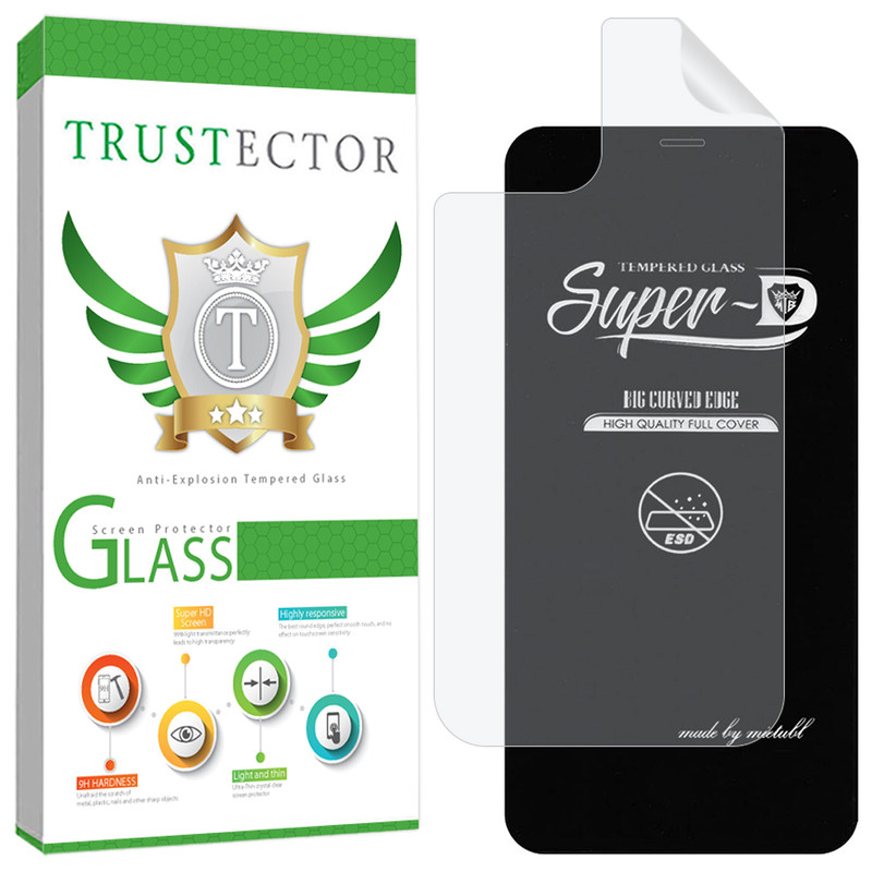 محافظ صفحه نمایش تراستکتور مدل SUNT مناسب برای گوشی موبایل اپل iPhone 12 Pro به همراه محافظ پشت گوشی