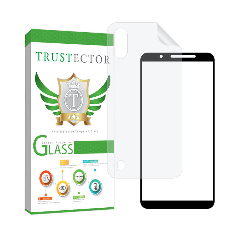 محافظ صفحه نمایش  تراستکتور مدل FUNABKTR مناسب برای گوشی موبایل سامسونگ Galaxy A01 Core / M01 Core به همراه محافظ پشت گوشی
