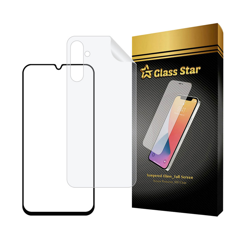 محافظ صفحه نمایش سرامیکی شفاف گلس استار مدل CERAMICNANOST مناسب برای گوشی موبایل سامسونگ Galaxy A34 5G به همراه محافظ پشت گوشی