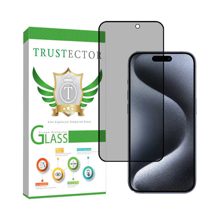 محافظ صفحه نمایش تراستکتور مدل PRIVFULLT مناسب برای گوشی موبایل اپل iPhone 15 Pro