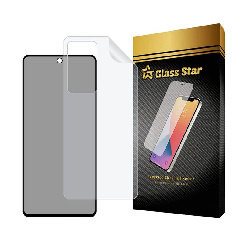 محافظ صفحه نمایش حریم شخصی گلس استار مدل FULLPRIVNANOS مناسب برای گوشی موبایل Poco F4 / Redmi K40S / Redmi K40S به همراه محافظ پشت گوشی