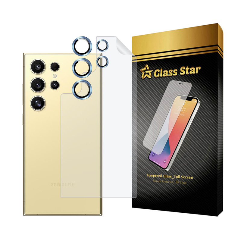 محافظ پشت گوشی گلس استار مدل MTBRING مناسب برای گوشی موبایل سامسونگ Galaxy S22 Ultra 5G به همراه محافظ لنز