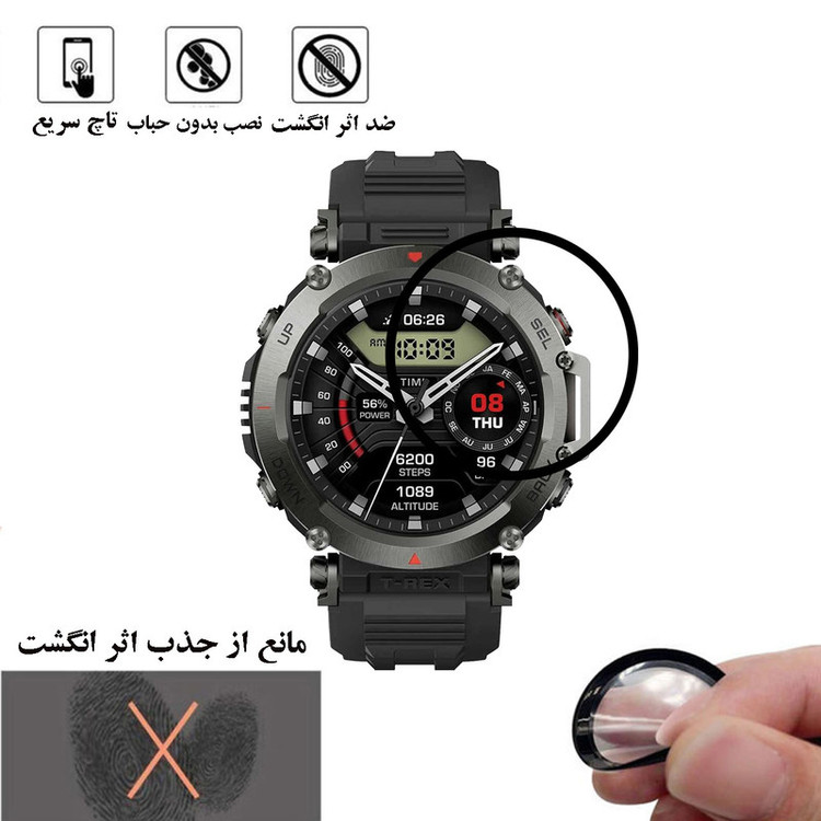محافظ صفحه نمایش هورس مدل PMMAWH مناسب برای ساعت هوشمند آمازفیت T-Rex Ultra