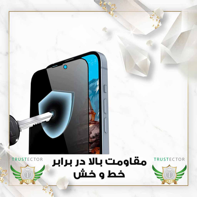 محافظ صفحه نمایش حریم شخصی تراستکتور مدل FTLPRVCTRN مناسب برای گوشی موبایل شیائومی Redmi 10C / Redmi 12C / Poco C55