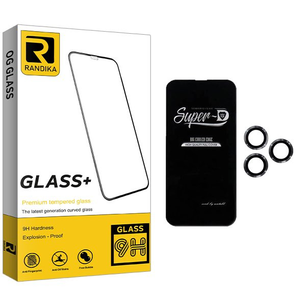 محافظ صفحه نمایش راندیکا مدل RK SuperD مناسب برای گوشی موبایل اپل iPhone 13 Pro  به همراه محافظ لنز گوشی