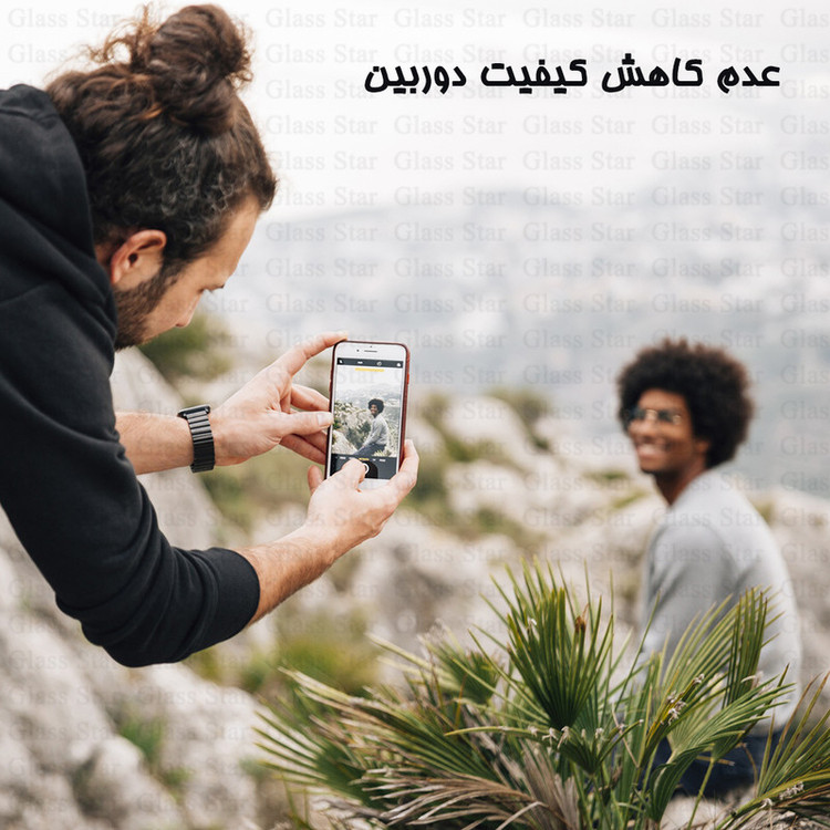 محافظ لنز دوربین گلس استار مدل LENSFS مناسب برای گوشی موبایل شیائومی Redmi 10C / Redmi 10 Power / Poco C40