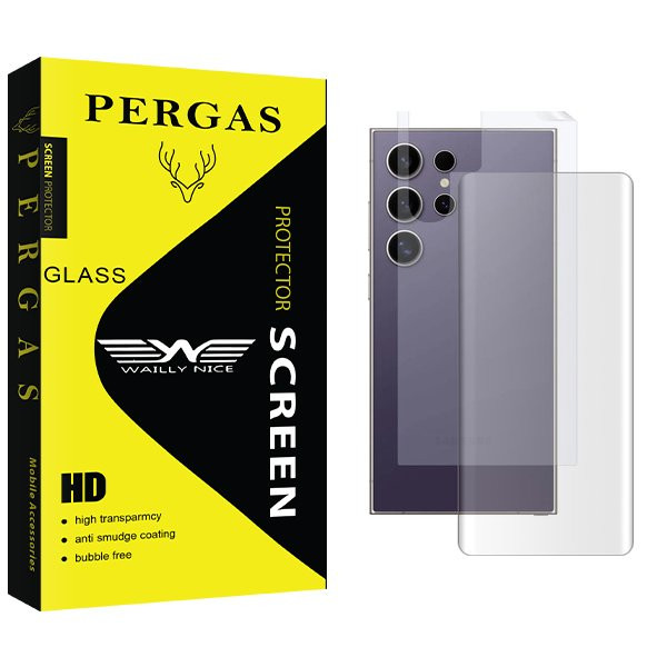 محافظ صفحه نمایش وایلی نایس مدل Pergas UV مناسب برای گوشی موبایل سامسونگ Galaxy S24 Ultra به همراه محافظ پشت گوشی