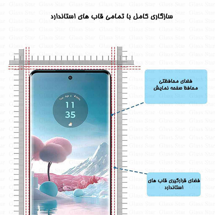 محافظ صفحه نمایش یووی گلس استار مدل UVNANOMTBS مناسب برای گوشی موبایل آنر X9a به همراه محافظ پشت گوشی