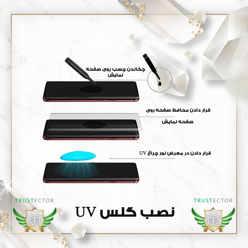 محافظ صفحه نمایش تراستکتور مدل UVNANOMTBT مناسب برای گوشی موبایل سامسونگ Galaxy Note 8 به همراه محافظ پشت گوشی