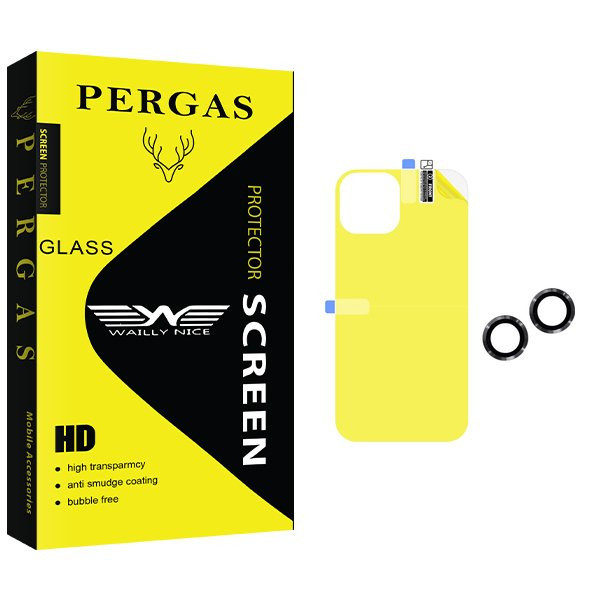 محافظ پشت گوشی وایلی نایس مدل Pergas مناسب برای گوشی موبایل اپل iPhone 14 به همراه محافظ لنز گوشی