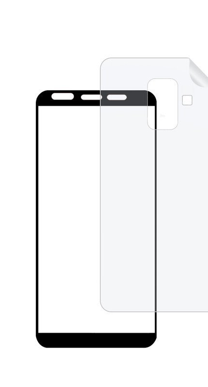 گلس محافظ صفحه نمایش D`HARD مدل FUNABKGS مناسب برای گوشی موبایل سامسونگ Galaxy A6 2018 به همراه محافظ پشت گوشی هیدروژل