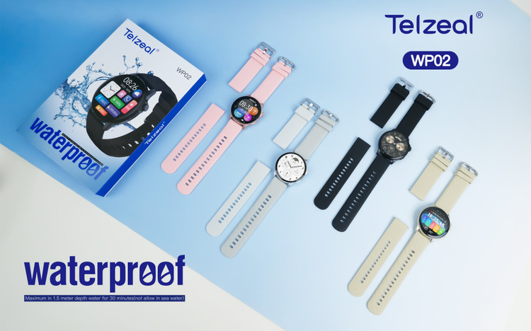 ساعت هوشمند تلزیل مدل AMOLED WP02 دارای قابلیت های کنترل موسیقی (Music Player)، کنترل سطح اکسیژن خون، قابلیت مکالمه از طریق بلوتوث، قابلیت تغییر طرح ساعت یا تم، ضد آب بند سیلیکون اورجینال 12 ماه گارانتی