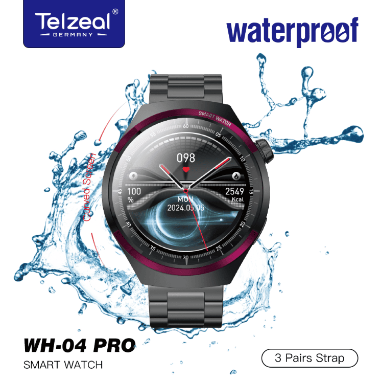 ساعت هوشمند تلزیل Telzeal WH-04 pro max screen ضدآب اورجینال 18 ماه گارانتی