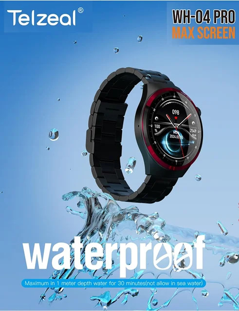 ساعت هوشمند تلزیل Telzeal WH-04 pro max screen ضدآب اورجینال 18 ماه گارانتی