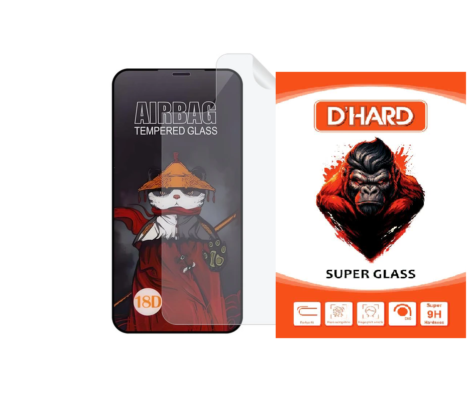 محافظ صفحه نمایش گلس D`HARDمدل AIRNABKGS مناسب برای گوشی موبایل اپل iPhone 11 Pro Max به همراه محافظ پشت گوشی