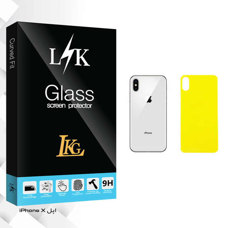 محافظ پشت گوشی ال کا جی مدل LK Glass مناسب برای گوشی موبایل اپل iPhone X