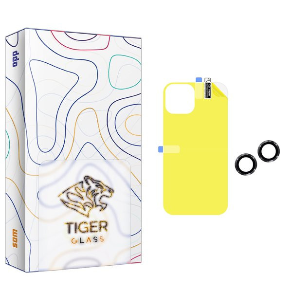 محافظ پشت گوشی تایگر گلس مدل APL2 مناسب برای گوشی موبایل اپل iPhone 13 به همراه محافظ لنز گوشی