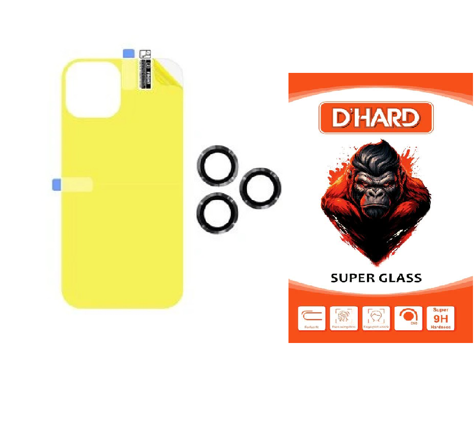 محافظ پشت گوشی D`HARD مدل Unique مناسب برای گوشی موبایل اپل iPhone 13 Pro به همراه محافظ لنز گوشی