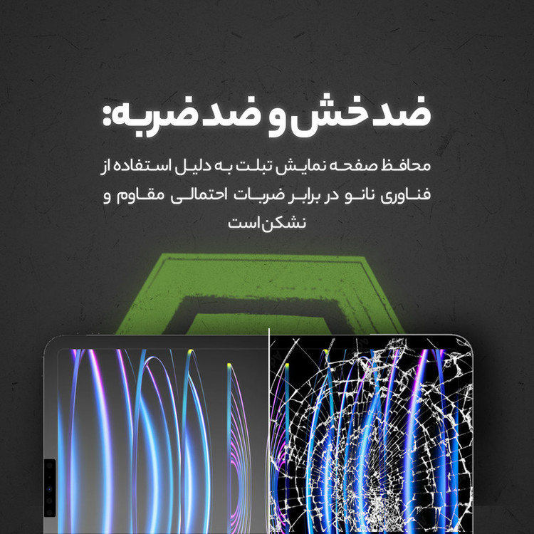 محافظ صفحه نمایش شفاف KOSAمدل Xundd paper-like مناسب برای تبلت اپل iPad Air 13 2025 / iPad Air 13 2024 / iPad Pro 13 2024
