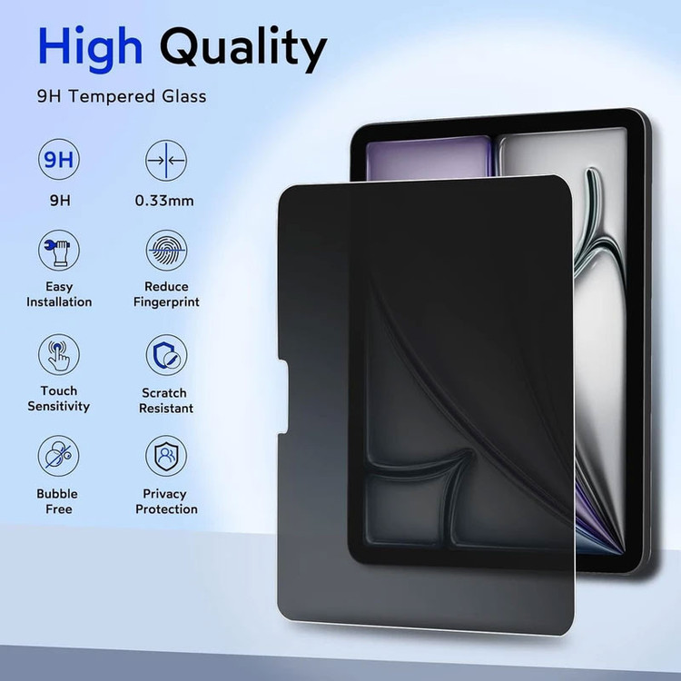 محافظ صفحه نمایش حریم شخصی D`HARDمدل PrivacyPad مناسب برای تبلت اپل iPad Air 11 2026/ Air 11 2025/ Air 11 2024