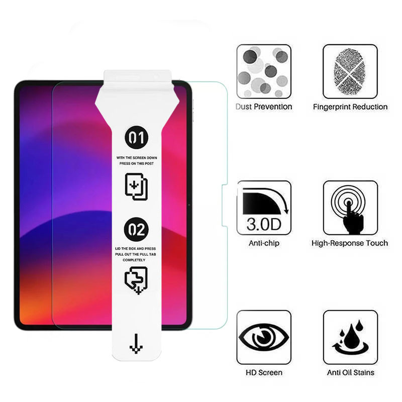 محافظ صفحه نمایش D`HARDمدل 5D Super Power Easy install مناسب برای تبلت اپل iPad Air 13 2025 / iPad Air 13 2024 / iPad Pro 13 2024