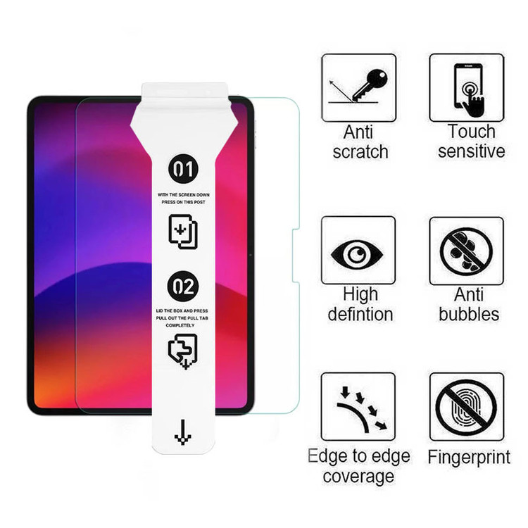 محافظ صفحه نمایش 5D D`HARDمدل Super Power Easy install مناسب برای تبلت اپل iPad Pro 11 2024/ Air 11 2024