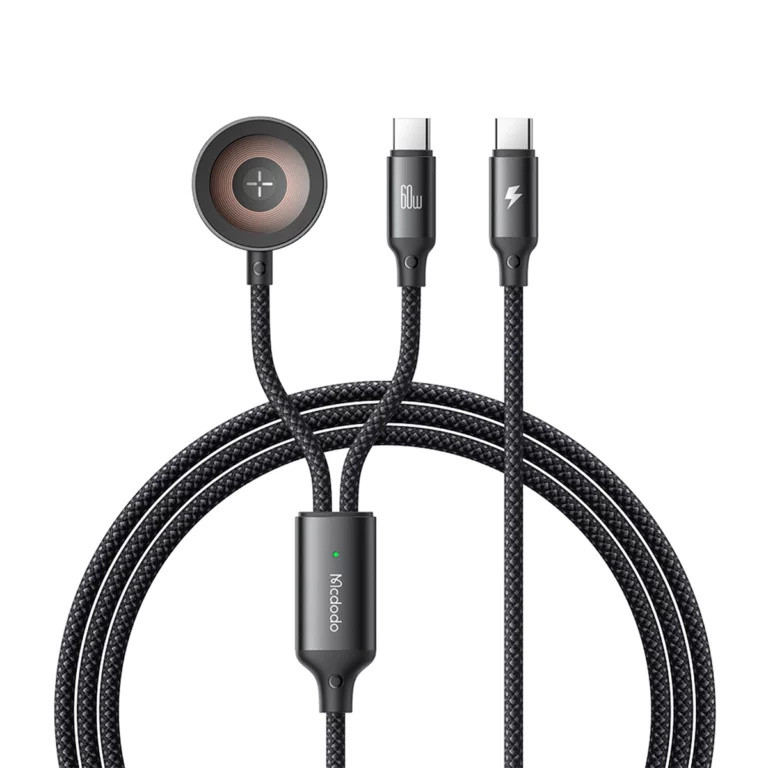 کابل شارژ USB-C مک دودو مدل CA-220 مناسب برای ساعت هوشمند اپل Series1-9 Ultra 1/2 SE