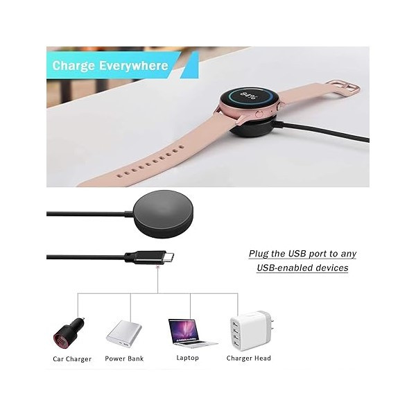 کابل شارژ دریم مدل Galaxia-Active2-C-Type مناسب برای ساعت هوشمند سامسونگ Galaxy Watch Active 2 44mm