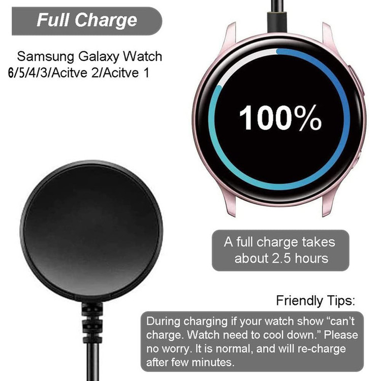 کابل شارژ راینو مدل Charger مناسب برای ساعت هوشمند سامسونگ Galaxy Watch Active 40mm / Active 2 40mm / 44mm